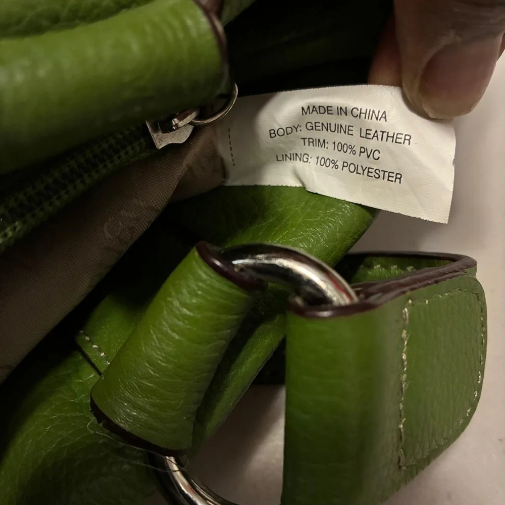 Tignanello Forest Green Leather Shoulder Bag - Picture 11 of 16